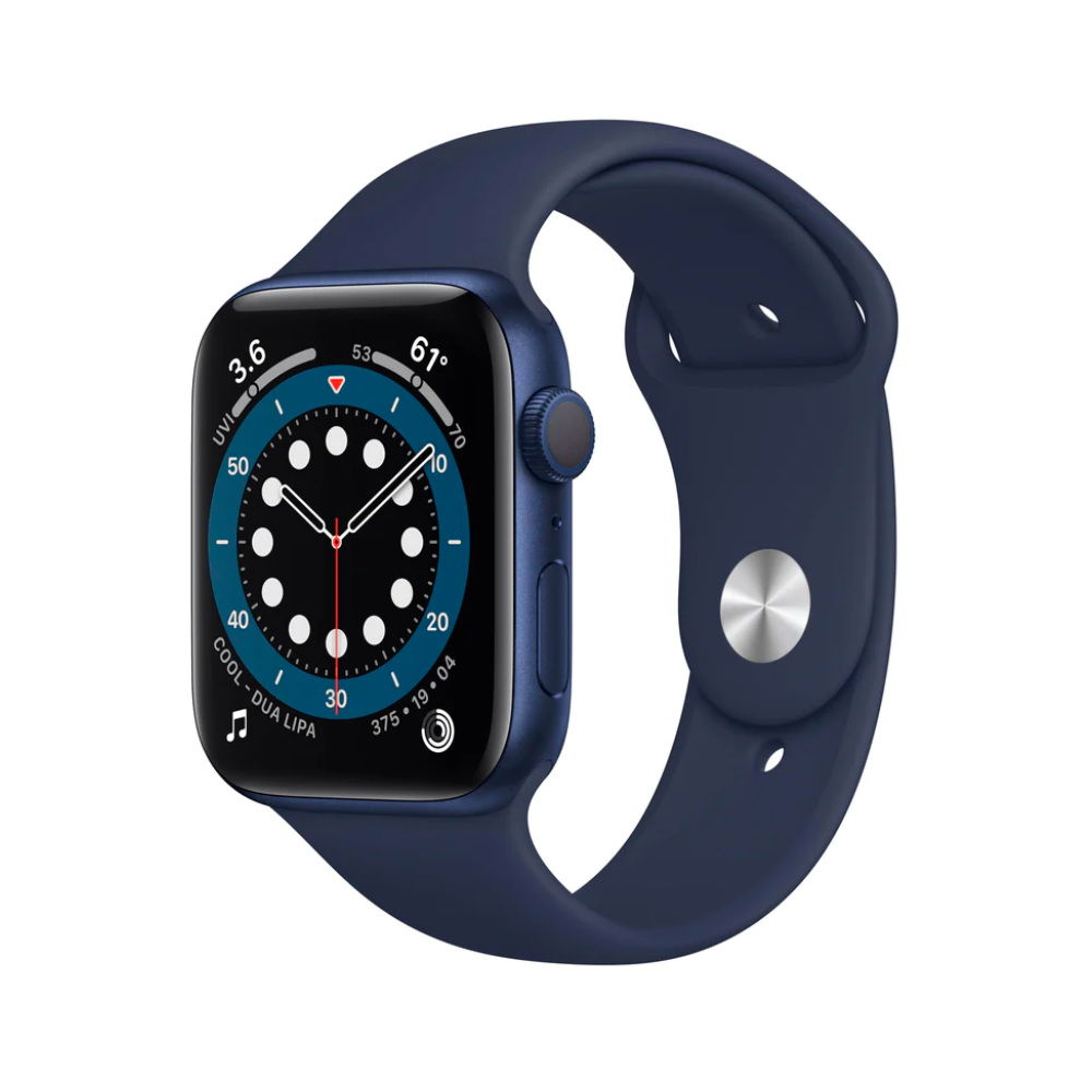 Apple Watch Series 6 (GPS, 44mm) - Azul com bracelete desportiva Azul Profundo