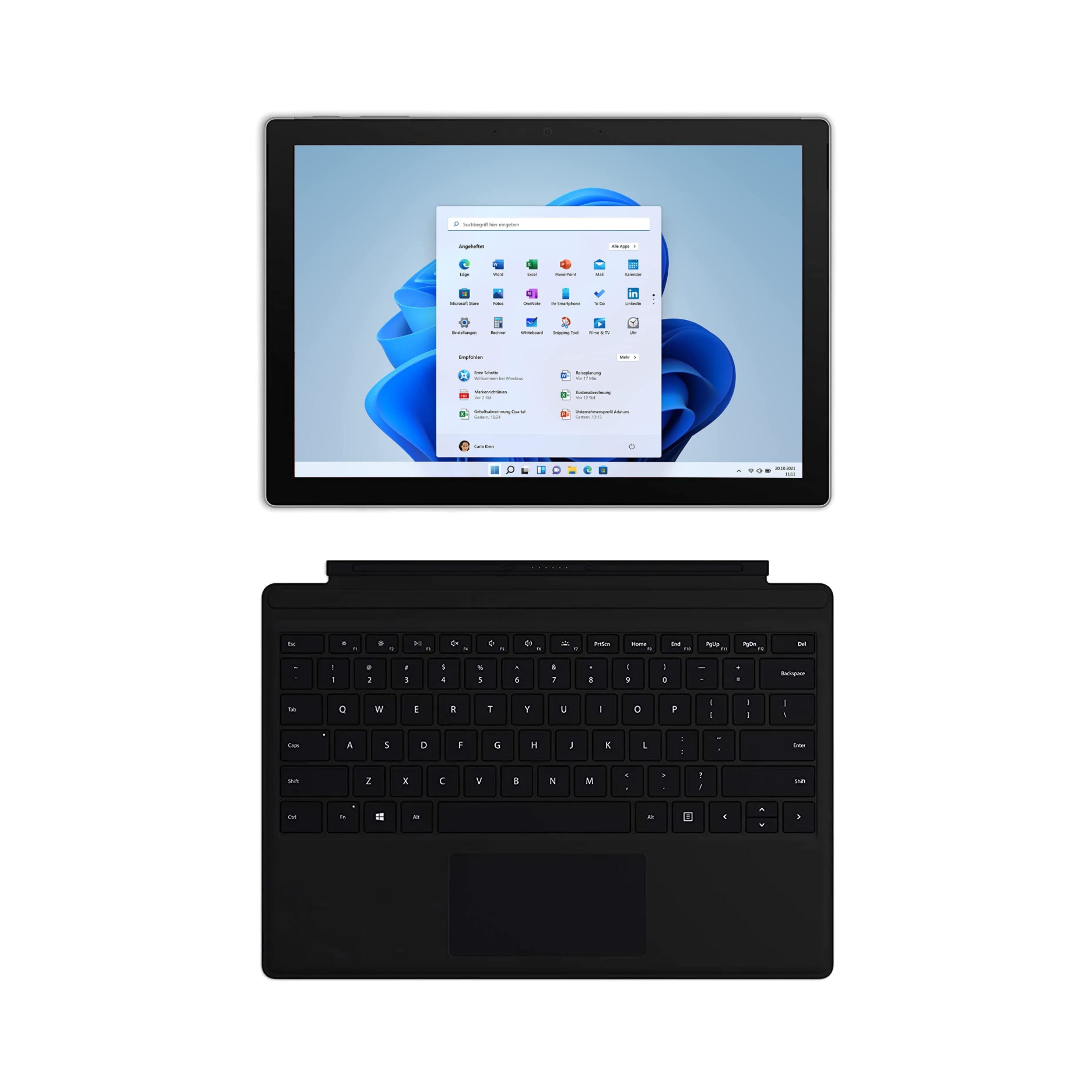 Microsoft Surface Pro 7 i5 (1035G4) 8GB RAM 256GB SSD 12.3" Touch Cinzento Windows 11 Pro + Capa Teclado Surface Pro