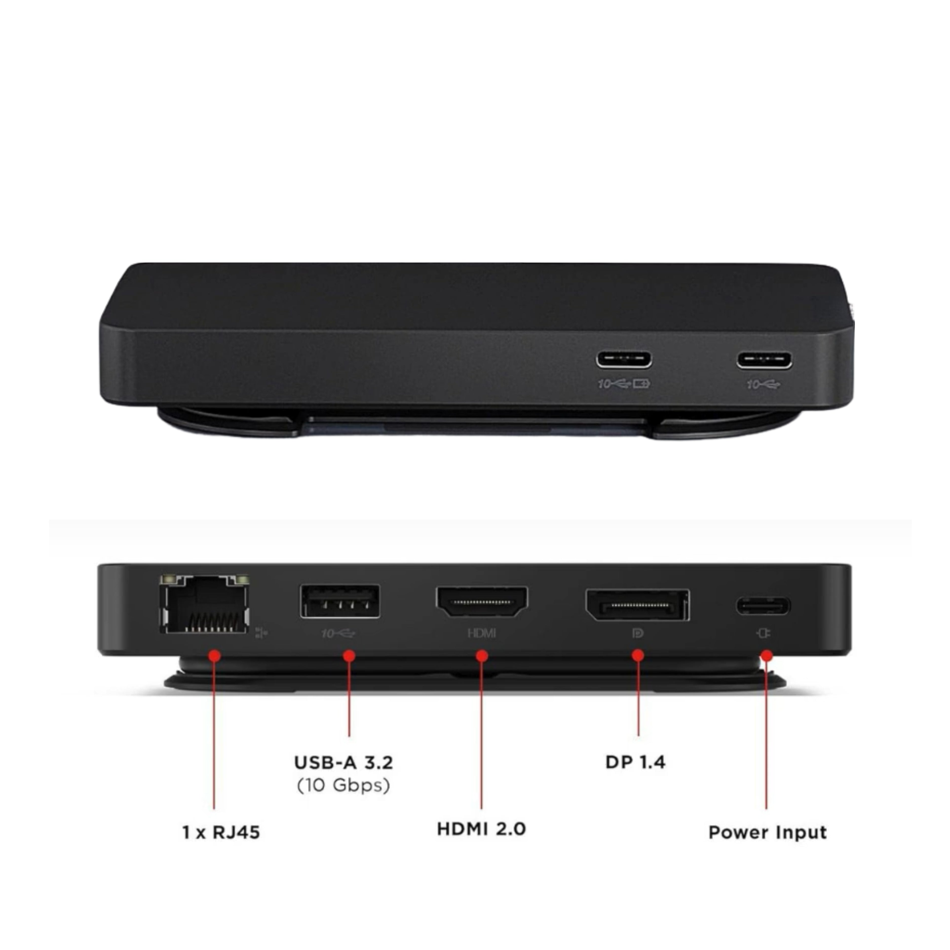 Travel Dock USB-C Doble Pantalla para HDMI | DisplayPort™ | HDMI | USB-A | USB-C | RJ-45