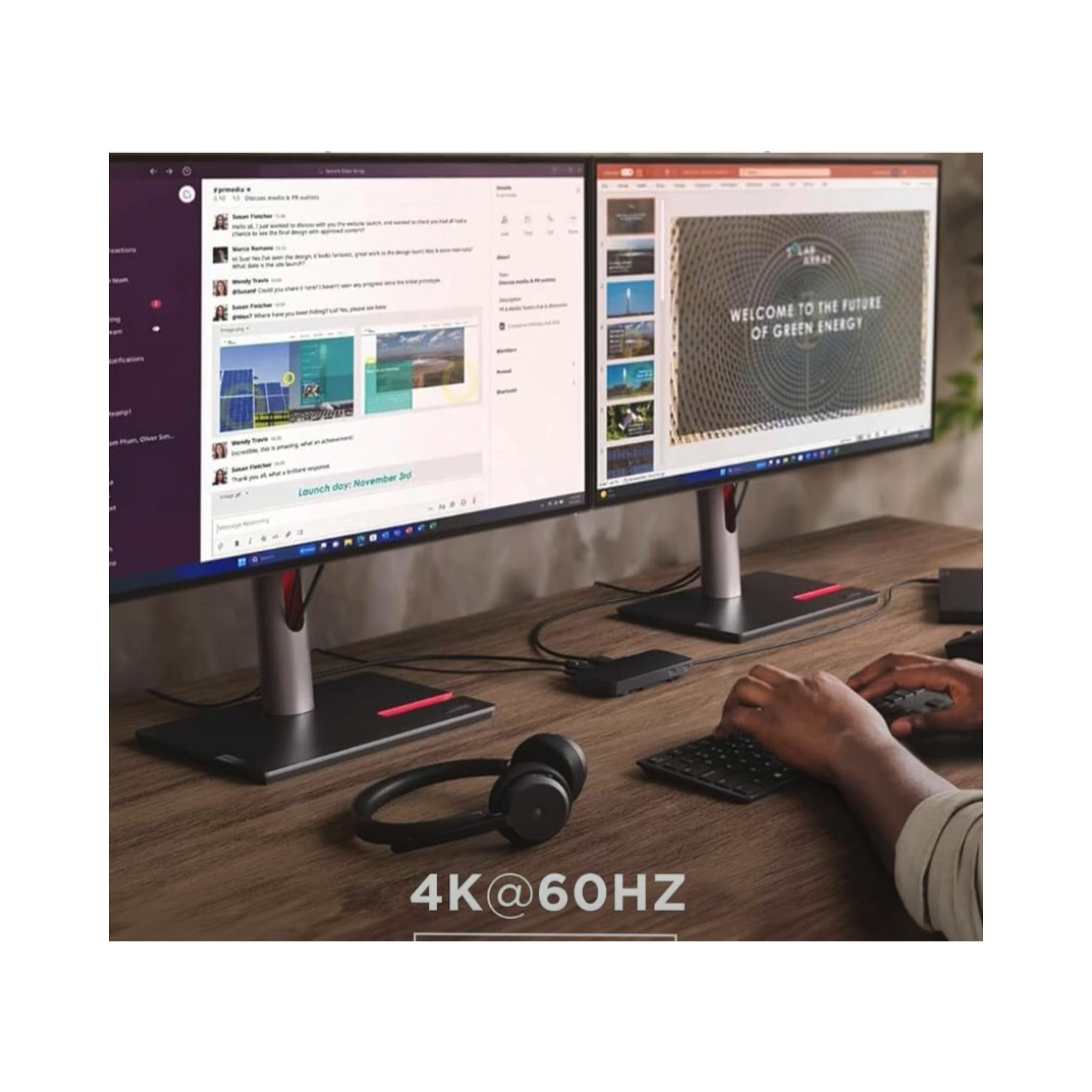 Travel Dock USB-C Doble Pantalla para HDMI | DisplayPort™ | HDMI | USB-A | USB-C | RJ-45