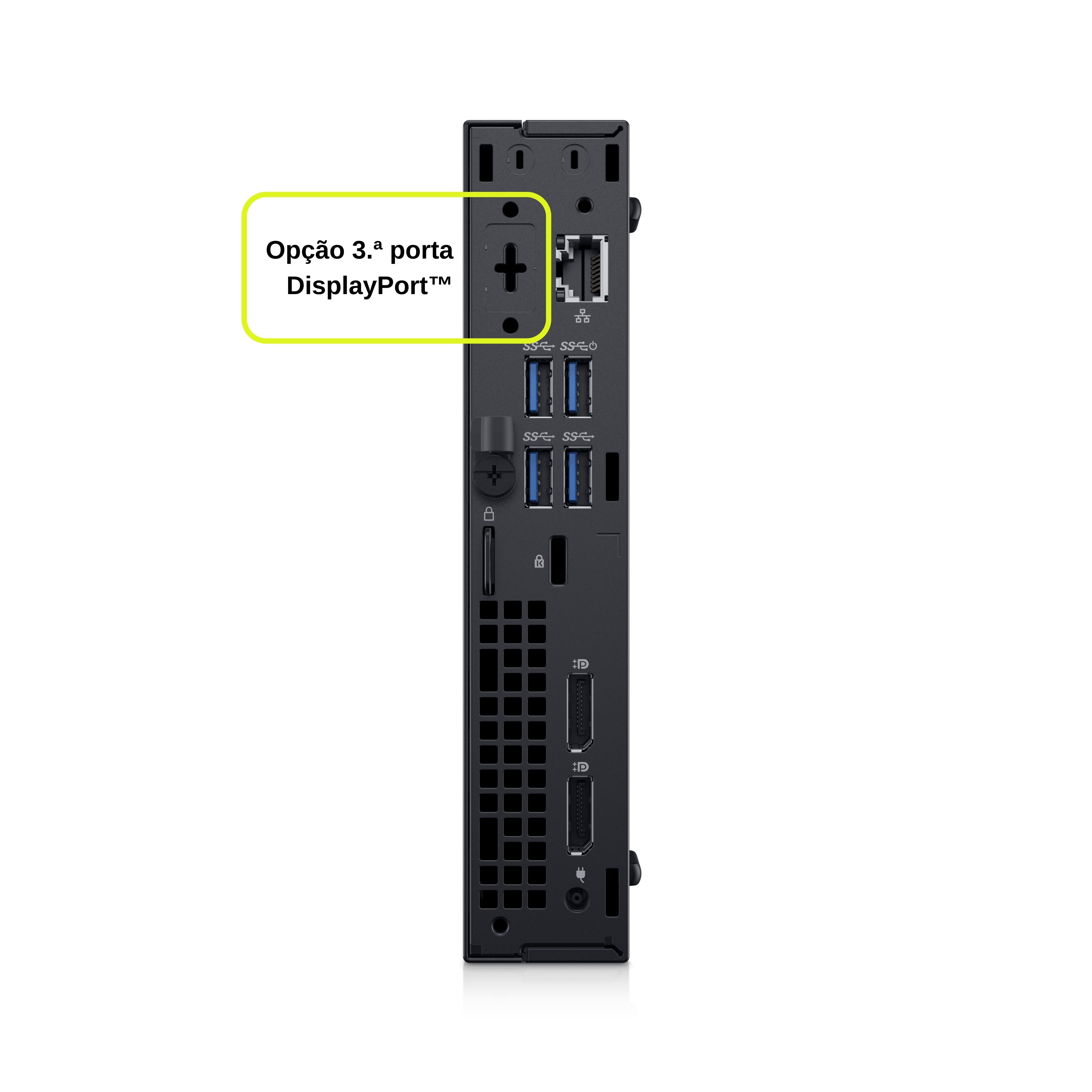 Dell OptiPlex 7060 MFF i5 (8400T) 16GB 256GB SSD | opção 3.ª porta DisplayPort™ | Wi-Fi | Windows 11 Pro