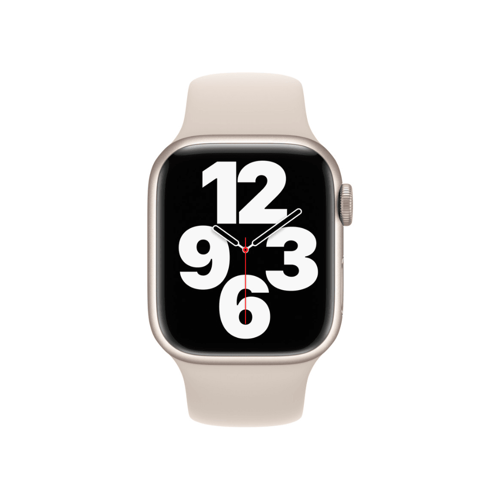 Apple Watch Series 7 (GPS, 41mm) - Luz das Estrelas com bracelete desportiva Luz das Estrelas