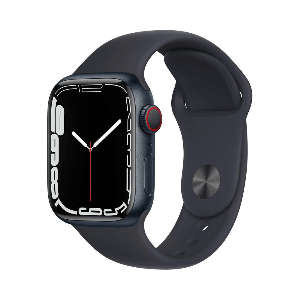 Apple Watch Series 7 (GPS+Cellular, 45mm) - Midnight with Midnight sport strap