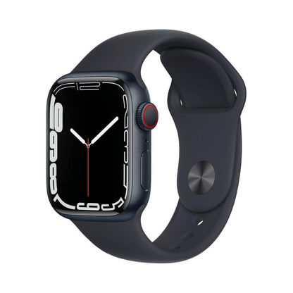 Apple Watch Series 7 (GPS+Cellular, 45 mm) - Medianoche con correa deportiva Midnight