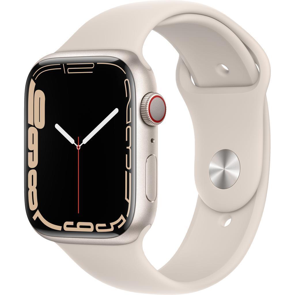 <tc>Apple Watch</tc> (Serie 7) 2021 GPS + Celular 45 - Aluminio Starlight - Brazalete deportivo Starlight