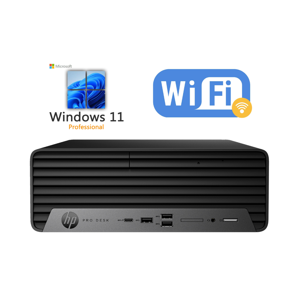 <tc>HP</tc> Prodesk 400 G6 SFF i5 (9500) 8GB RAM 256GB SSD DVD-RW Windows 11 Wi-Fi