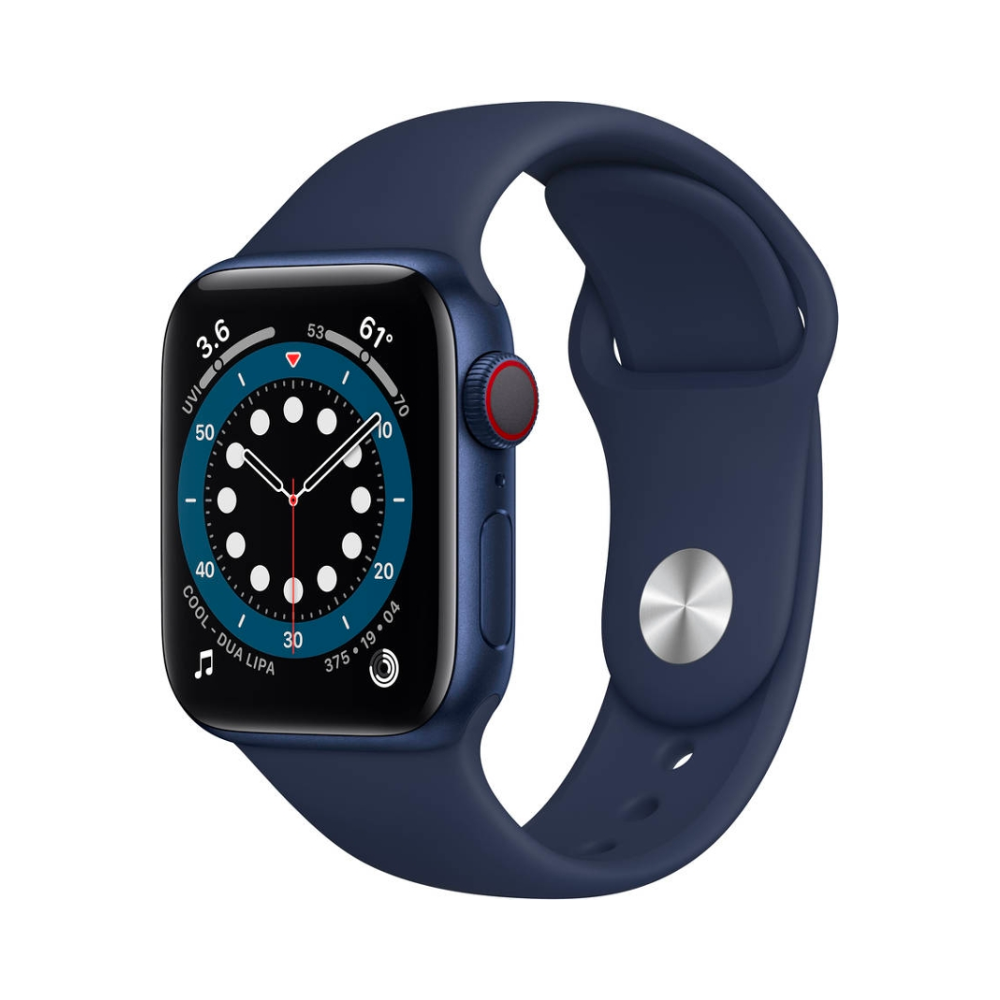Apple Watch Series 6 (GPS+Cellular, 40mm) - Azul com bracelete desportiva Azul Profundo