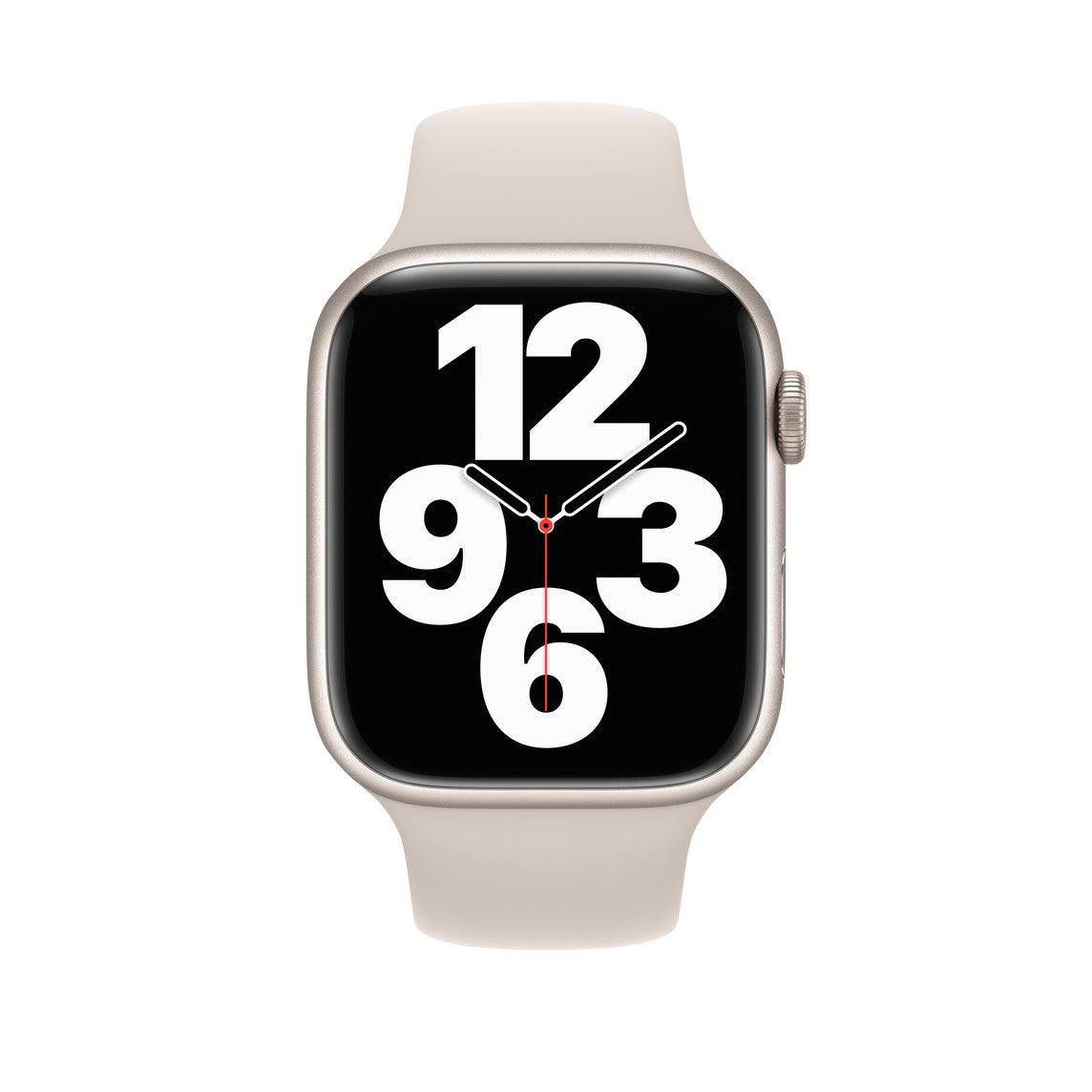 <tc>Apple Watch</tc> (Serie 7) 2021 GPS + Celular 45 - Aluminio Starlight - Brazalete deportivo Starlight