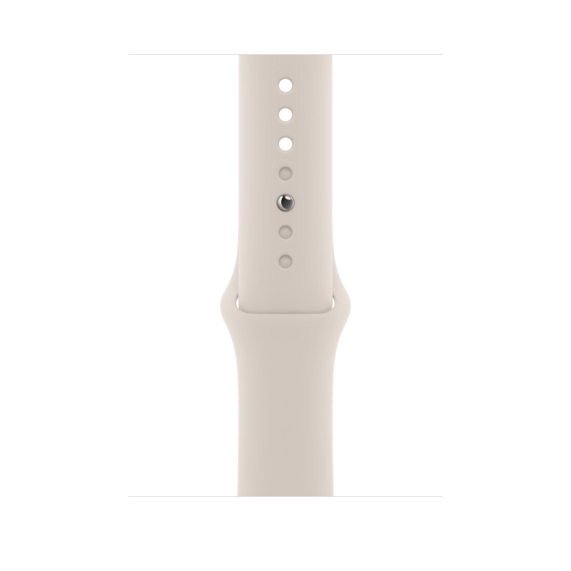 <tc>Apple Watch</tc> Serie 7 (2021) GPS + Celular 45 mm - Acero inoxidable plateado - Correa deportiva Starlight