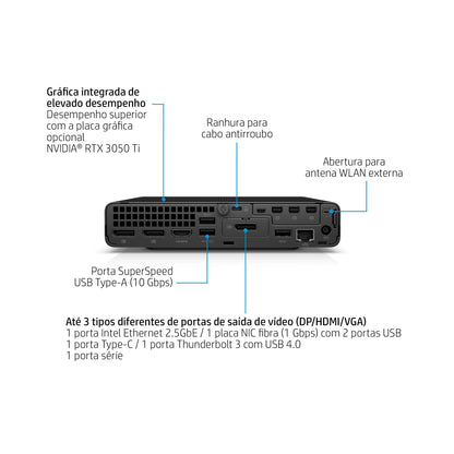 HP Elite Mini 800 G9 i5 (14500) 16GB RAM 512GB SSD Wi-Fi Bluetooth Windows 11 Pro