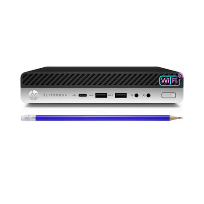 HP EliteDesk 800 G4 Mini i5 (8500T) 8GB RAM 256GB SSD | Opção 3.ª porta VGA | Wi-Fi | Windows 11 Pro