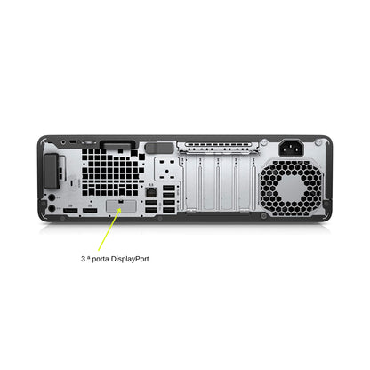 HP EliteDesk 800 G4 SFF i5 (8500) 8GB RAM 256GB SSD | 3.ª porta DisplayPort | Wi-Fi Windows 11 Pro