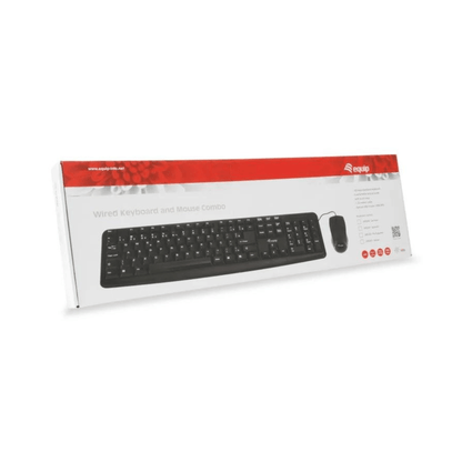 Teclado Português e Rato com fios USB Equip Pretos