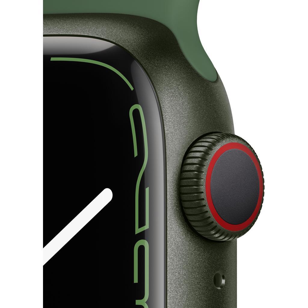 Apple Watch (Series 7) 2021 GPS + Celular 45 - Alumínio Verde - Bracelete desportiva Verde