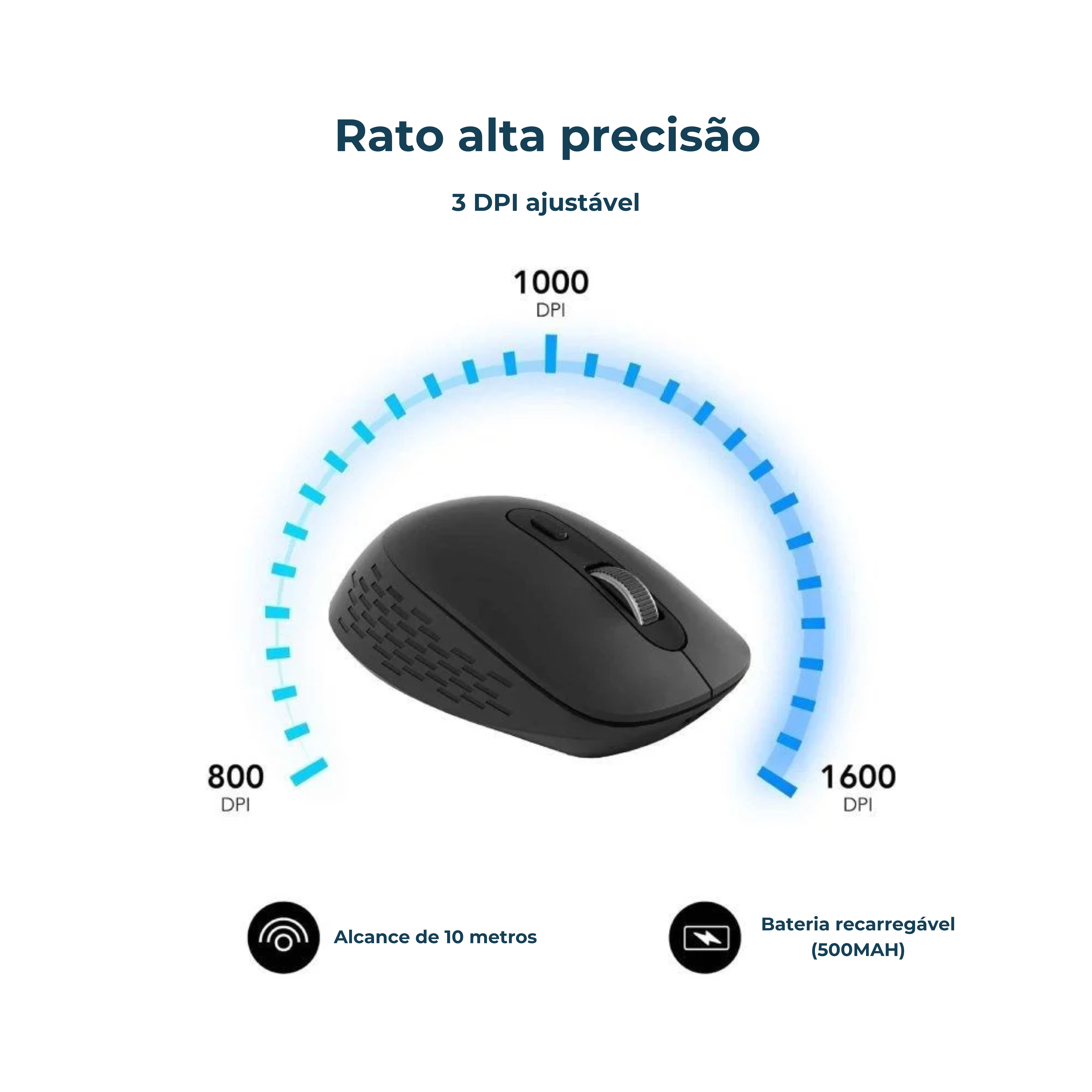 Subblim Comfort Dual Bluetooth Ergonomic Wireless Mouse & 2.4 GHz USB-A Receiver