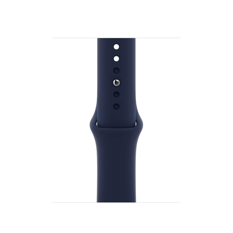 Apple Watch (Series 6) 2020 GPS + Celular 40 - Aço inoxidável Dourado - Bracelete desportiva Azul Profundo