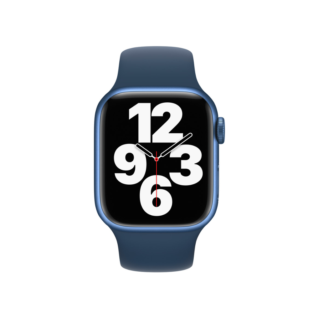 <tc>Apple</tc> Watch Series 7 (GPS, 41mm) - Blue with Abyssal Blue sports strap